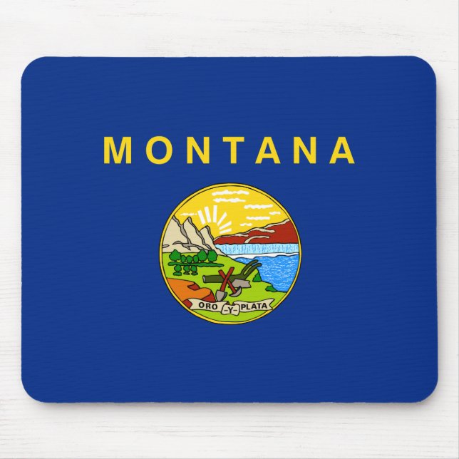 State Flag of Montana Mouse Mat (Front)