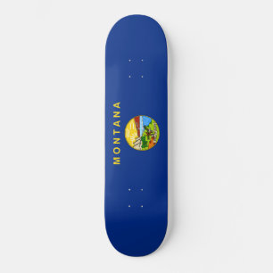 State Flag of Montana Skateboard
