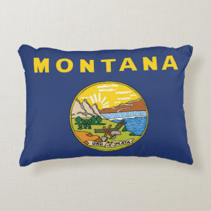 State Flag of Montana, USA Decorative Cushion