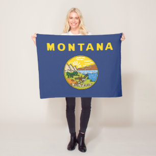 State Flag of Montana, USA Fleece Blanket