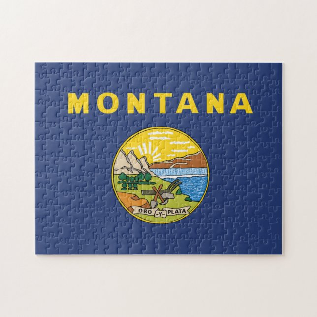 State Flag of Montana, USA Jigsaw Puzzle (Horizontal)