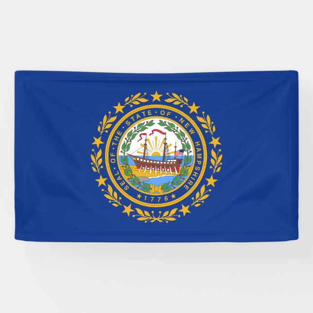 State Flag of New Hampshire Banner (Horizontal)