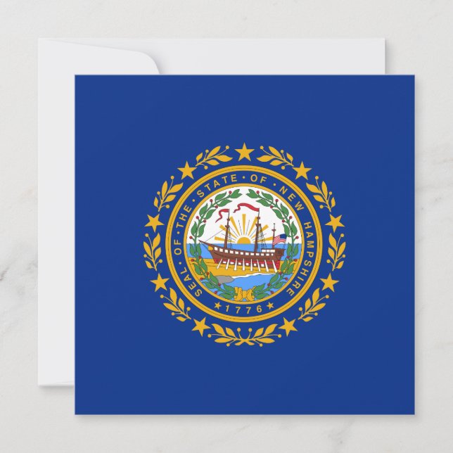 State Flag of New Hampshire Card (Front)