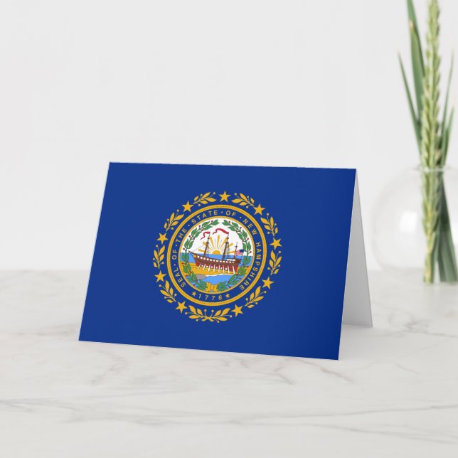 State Flag of New Hampshire Card (Front)