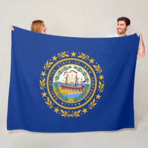 State Flag of New Hampshire Fleece Blanket
