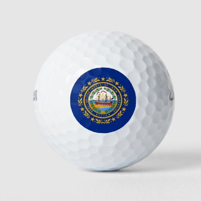 State Flag of New Hampshire Golf Balls (Front)