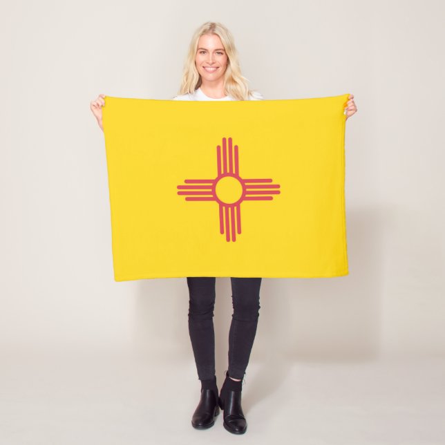 State Flag of New Mexico, USA Fleece Blanket (In Situ)