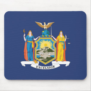 State Flag of New York, USA Mouse Mat