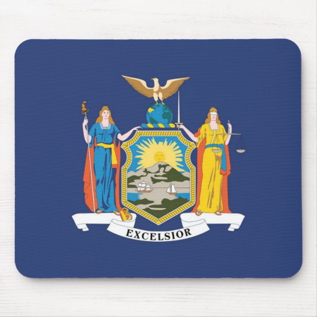 State Flag of New York, USA Mouse Mat (Front)