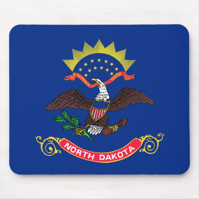 State Flag of North Dakota Mouse Mat (Front)