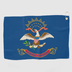 State Flag of North Dakota, USA Golf Towel