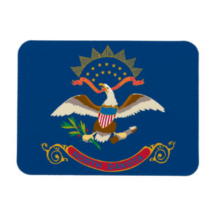 State Flag of North Dakota, USA Magnet