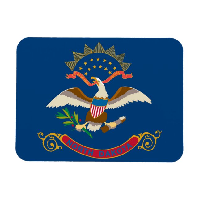 State Flag of North Dakota, USA Magnet (Horizontal)