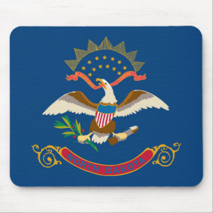 State Flag of North Dakota, USA Mouse Mat
