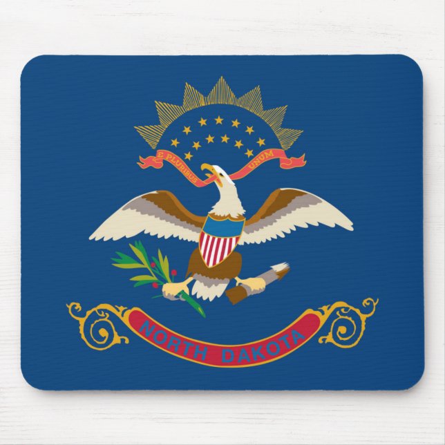 State Flag of North Dakota, USA Mouse Mat (Front)