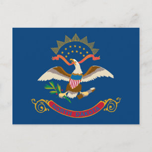 State Flag of North Dakota, USA Postcard
