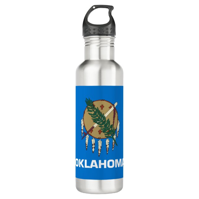 State Flag of Oklahoma 710 Ml Water Bottle (Front)