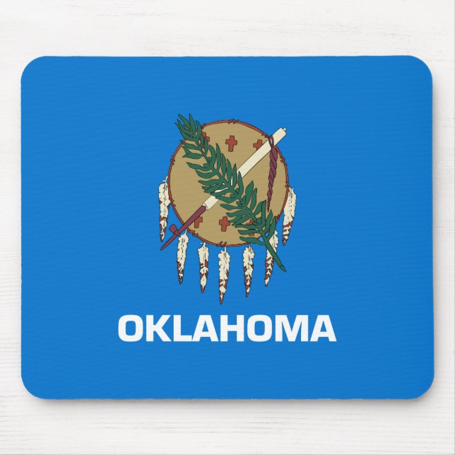 State Flag of Oklahoma Mouse Mat (Front)