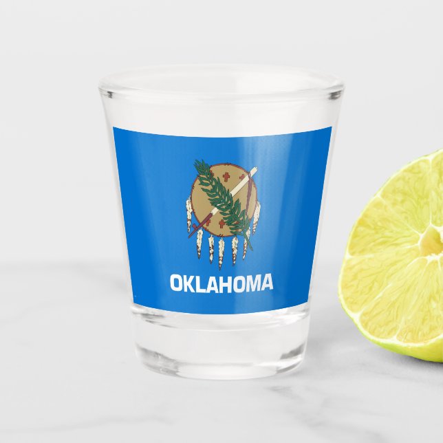State Flag of Oklahoma Shot Glass (Front)