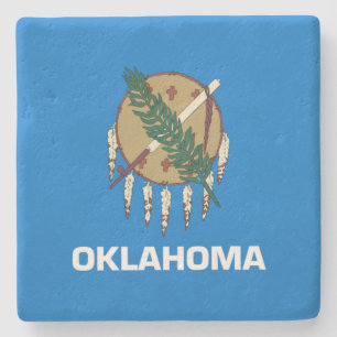 State Flag of Oklahoma Stone Coaster