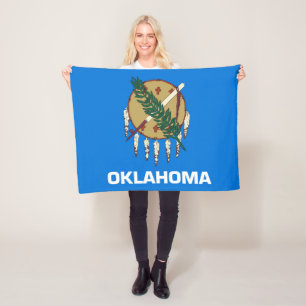 State Flag of Oklahoma, USA Fleece Blanket