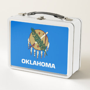 State Flag of Oklahoma, USA Metal Lunch Box
