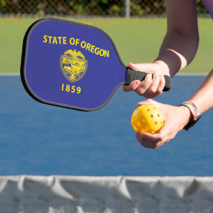 State Flag of Oregon, USA Pickleball Paddle