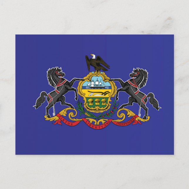 State Flag of Pennsylvania, USA Postcard (Front)