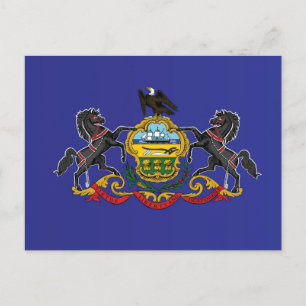 State Flag of Pennsylvania, USA Postcard