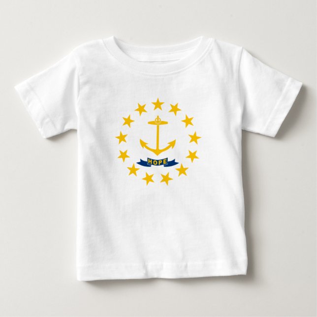 State Flag of Rhode Island Baby T-Shirt (Front)