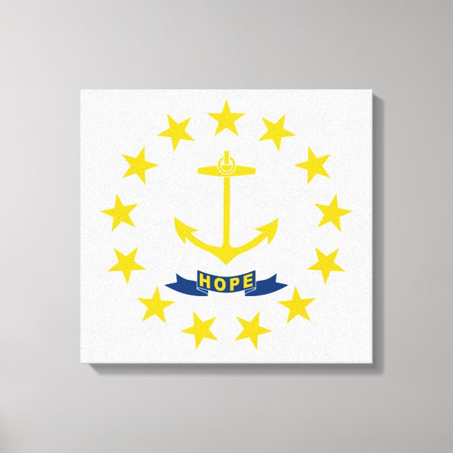 State Flag of Rhode Island Canvas Print (Front)