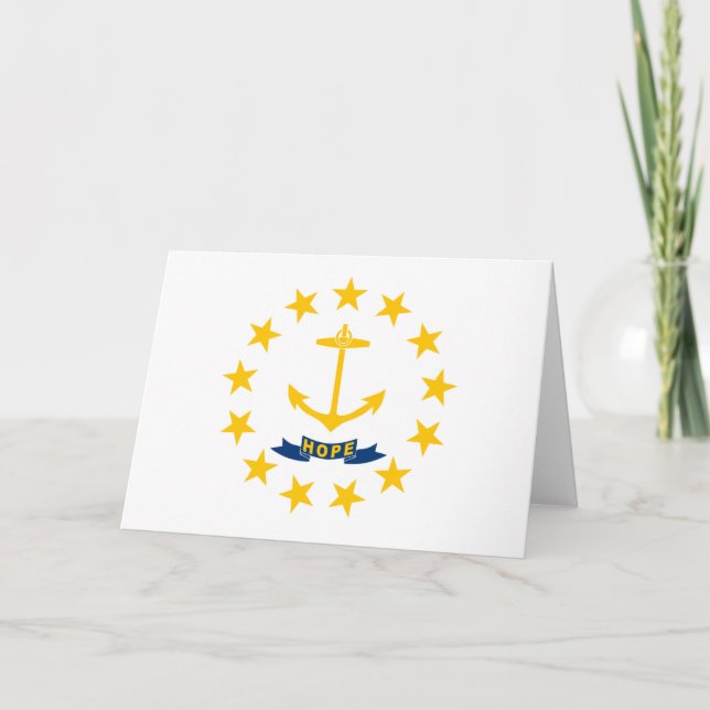 State Flag of Rhode Island Card (Front)