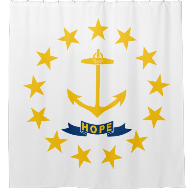 State Flag of Rhode Island Shower Curtain (Front)