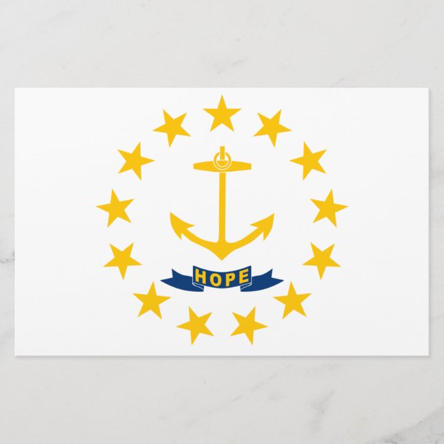 State Flag of Rhode Island Stationery (Front)