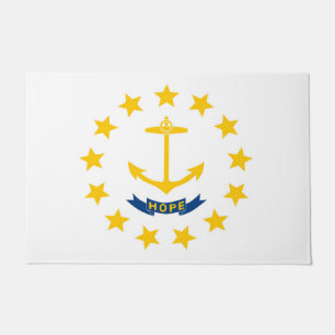 State Flag of Rhode Island, USA Doormat