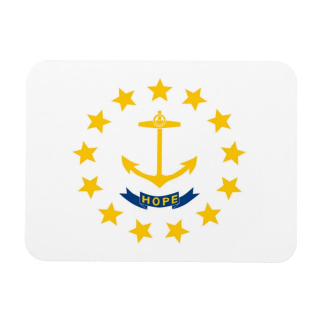 State Flag of Rhode Island, USA Magnet (Horizontal)