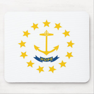 State Flag of Rhode Island, USA Mouse Mat
