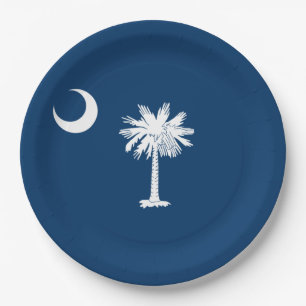 State Flag of South Carolina Paper Plate