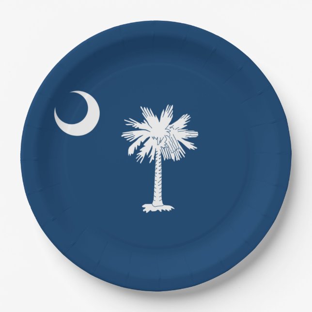 State Flag of South Carolina Paper Plate (Front)