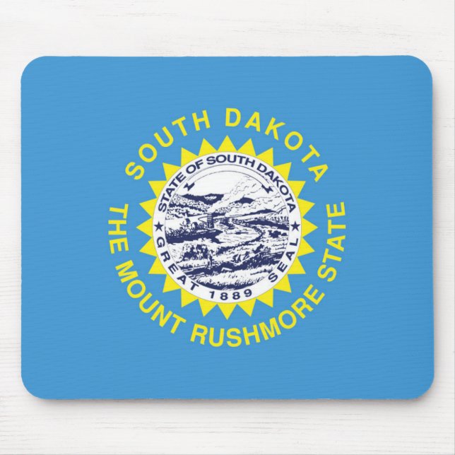 State Flag of South Dakota, USA Mouse Mat (Front)