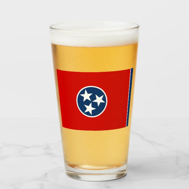 State Flag of Tennessee Glass (Front Filled)