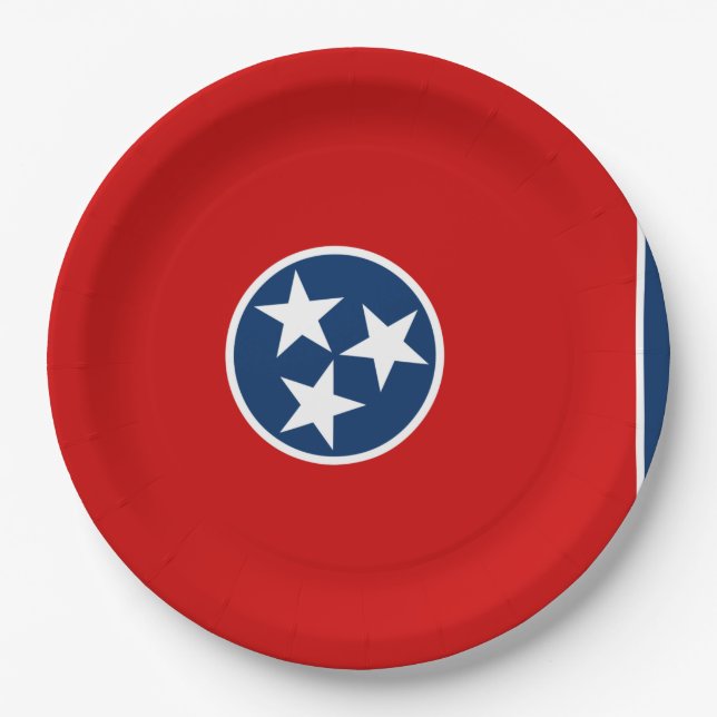 State Flag of Tennessee Paper Plate (Front)