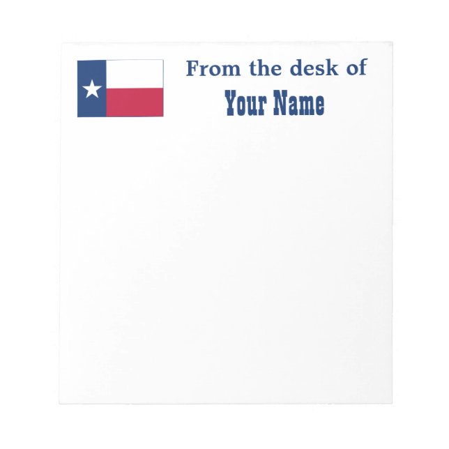State Flag of Texas Notepad (Front)
