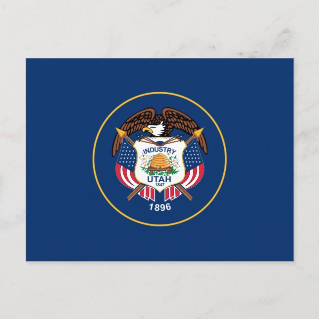 State Flag of Utah Postcard (Front)