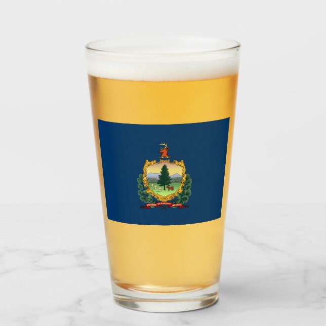 State Flag of Vermont Glass (Front Filled)
