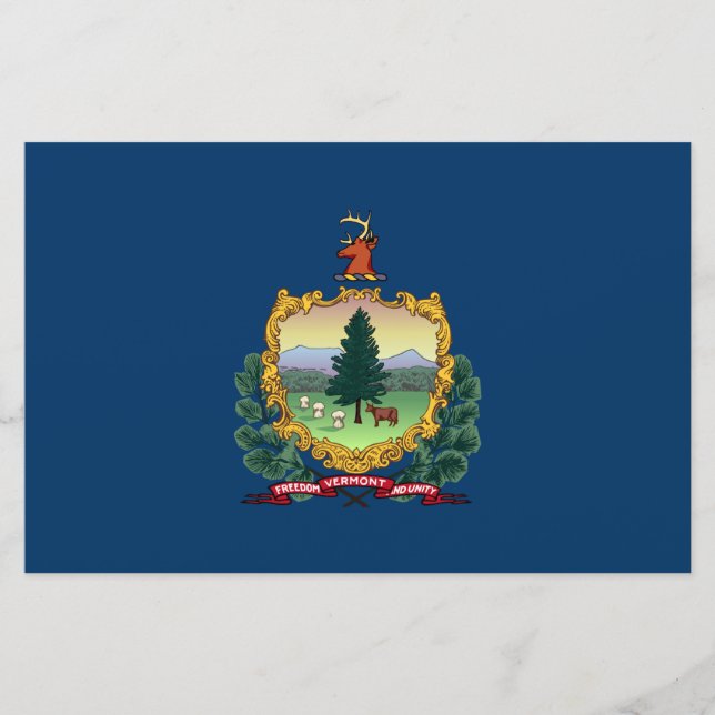 State Flag of Vermont Stationery (Front)