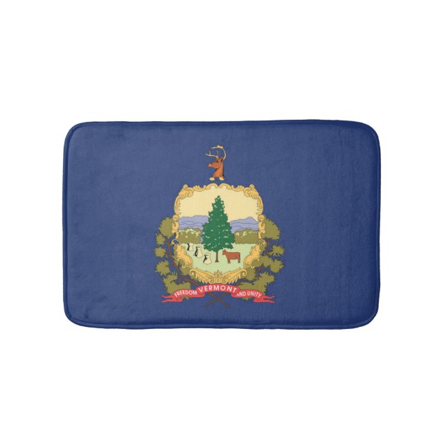 State Flag of Vermont, USA Bath Mat (Front)