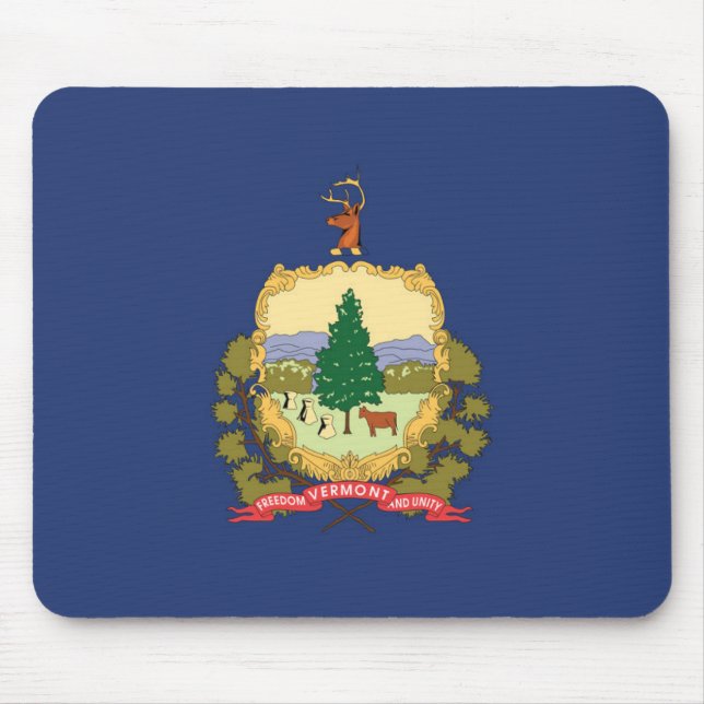 State Flag of Vermont, USA Mouse Mat (Front)