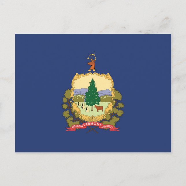 State Flag of Vermont, USA Postcard (Front)