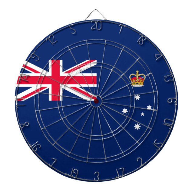 State Flag of Victoria (Australia) Dartboard (Front)